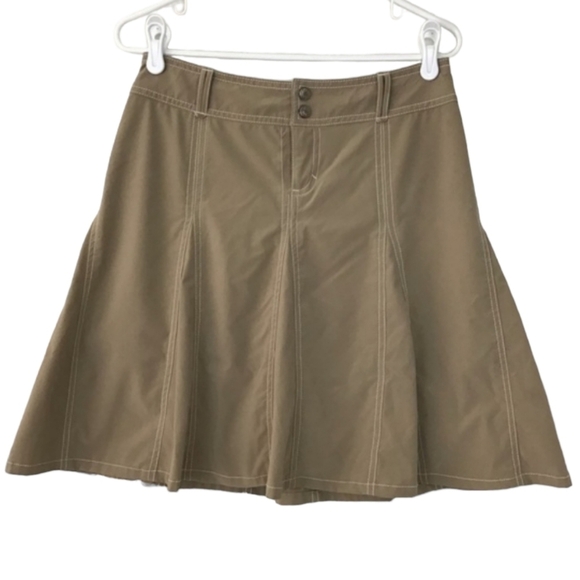 Athleta Tan Flowy Flared Athletic Tennis Skort Size 4 - Picture 1 of 10